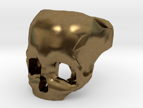 Skull Ring US 6 in Natural Bronze
