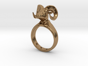 Bellyn Ring in Natural Brass