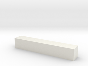 Block 2x2x12 in White Natural Versatile Plastic