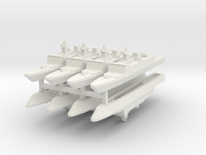 French La Fayette Frigate 1:3000 x8 in White Natural Versatile Plastic