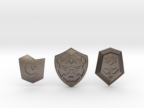 Time Shield Pack in Polished Bronzed Silver Steel