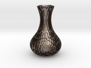 Organovase Organic Vase in Polished Bronzed Silver Steel