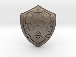 Hero's Shield I in Polished Bronzed Silver Steel