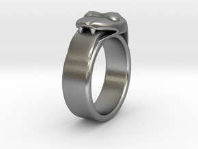 Ouroboros Ring in Natural Silver