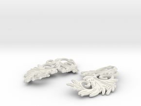 Blossom Earrings in White Natural Versatile Plastic