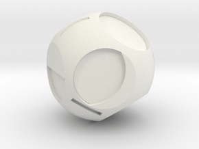 Moon Phase D8 in White Natural Versatile Plastic