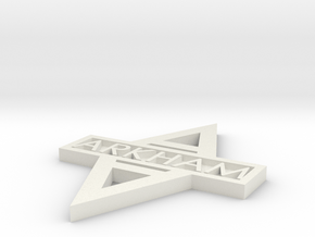 Arkham Logo single sided in White Natural Versatile Plastic