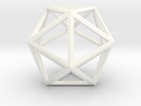 Icosahedron in White Processed Versatile Plastic