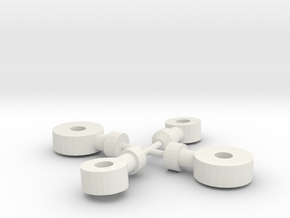 Custom Arm Joints in White Natural Versatile Plastic