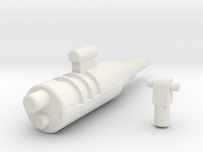 Lambo shoulder cannon in White Natural Versatile Plastic