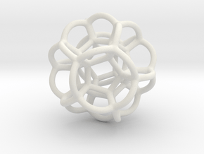 Soap Bubble Dodecahedron in White Natural Versatile Plastic: Medium