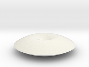 Unduliod disk in White Natural Versatile Plastic