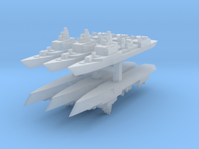 051B PLAN Destroyer 1:6000 x6 in Tan Fine Detail Plastic