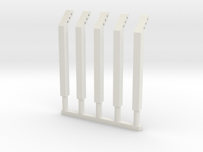4mm scale fence posts in White Natural Versatile Plastic