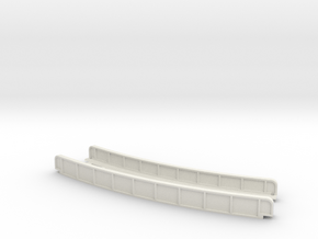 CURVED 270mm 30° SINGLE TRACK VIADUCT in White Natural Versatile Plastic