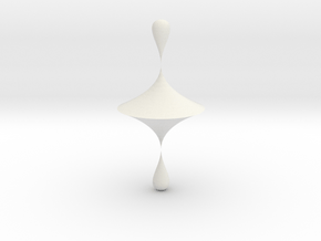 Doubled tear drop model in White Natural Versatile Plastic