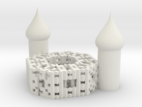 Onion Octagon Fractal Cathedral in White Natural Versatile Plastic