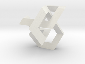 Figure Eight Knot in White Natural Versatile Plastic