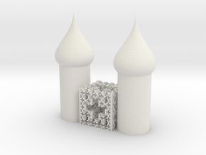 Fractal cathedral in White Natural Versatile Plastic