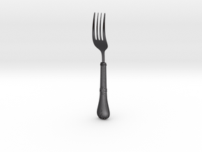 Gothic Fork in Polished and Bronzed Black Steel