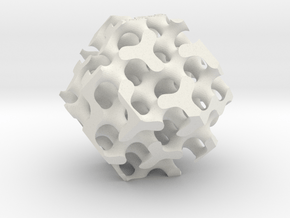 Single Gyroid I4132 - 50mm in White Natural Versatile Plastic
