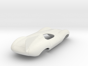 1/12 Jaguar Long Nose D Type in White Natural Versatile Plastic