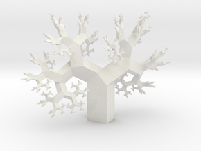 Wild Fractal Tree in White Natural Versatile Plastic
