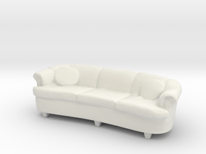 1:24 Curved Sofa in White Natural Versatile Plastic