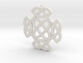 Celtic Knot 2 in White Natural Versatile Plastic