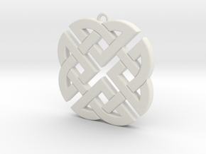 Celtic Knot 1 in White Natural Versatile Plastic