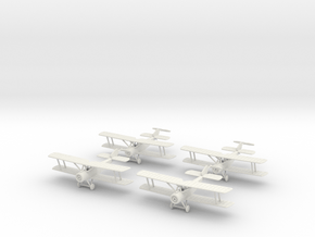 1/144 Sopwith 1 1/2 Strutter 2-seat (x4) in White Natural Versatile Plastic