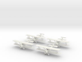 1/144 Sopwith 1 1/2 Strutter 2-seat (x4) in White Natural Versatile Plastic