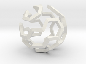 Hamilton Cycle on Soccer Ball (Medium) in White Natural Versatile Plastic