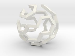 Hamilton Cycle on Soccer Ball (Medium) in White Natural Versatile Plastic