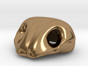 Dog nose for plushies or puppets in Natural Brass