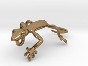 Gecko_Pendant_Head in Natural Brass