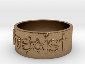 Coexist Ring Size 7 in Natural Brass