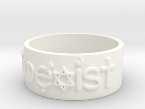 Coexist Ring Size 7 in White Processed Versatile Plastic