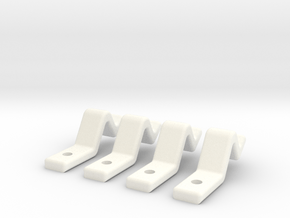 Door Clip Set  (Sliding Doors) - Most Scales in White Processed Versatile Plastic