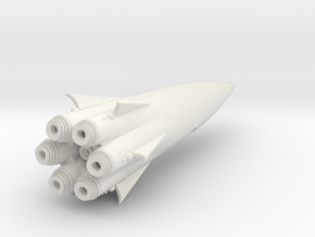 "Cohete" Class Fast Escort SpaceShip in White Natural Versatile Plastic