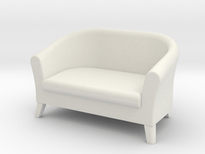1:24 Club Sofa in White Natural Versatile Plastic