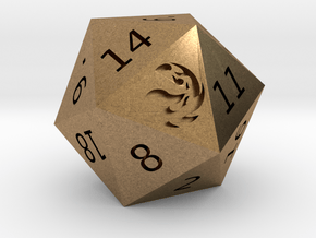 Mountain D20 in Natural Brass