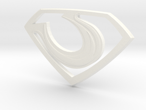 Zod "Man of Steel" Double Sided in White Processed Versatile Plastic