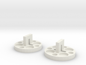 120 To 616 Film Spool Adapters, Set of 2 in White Natural Versatile Plastic