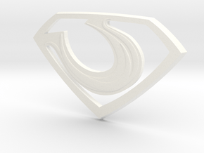 Zod "Man of Steel" Emblem in White Processed Versatile Plastic