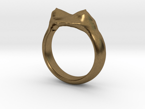 heart ring "Polena" in Natural Bronze