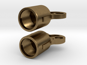 Winding Key earring valve caps in Natural Bronze