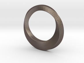 Mobius Ring in Polished Bronzed Silver Steel