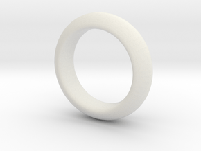 Sinoid Ring mm scale in White Natural Versatile Plastic