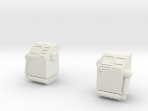 CP09 Flight Control Stations (28mm) in White Natural Versatile Plastic